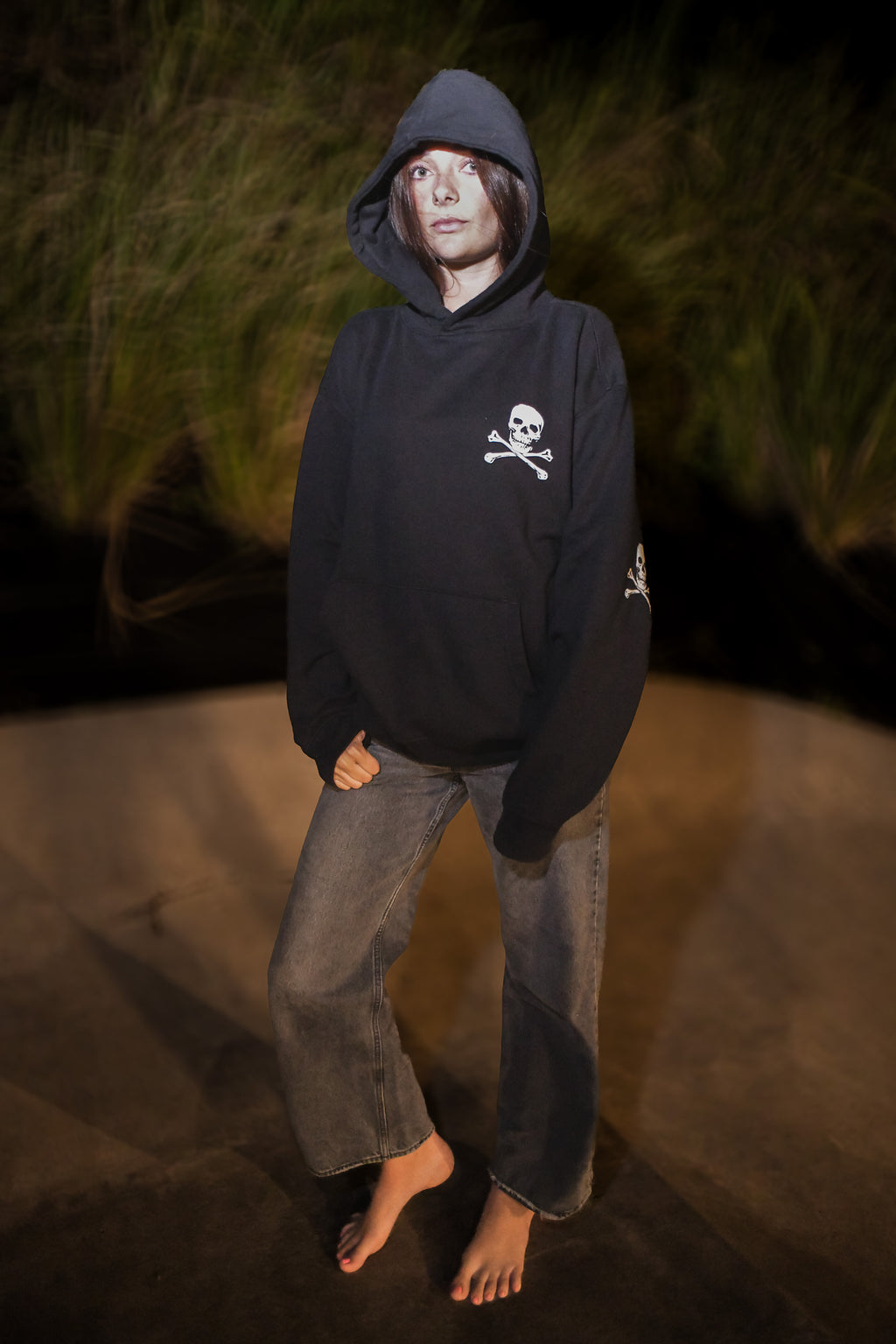 side Skull Hoodie